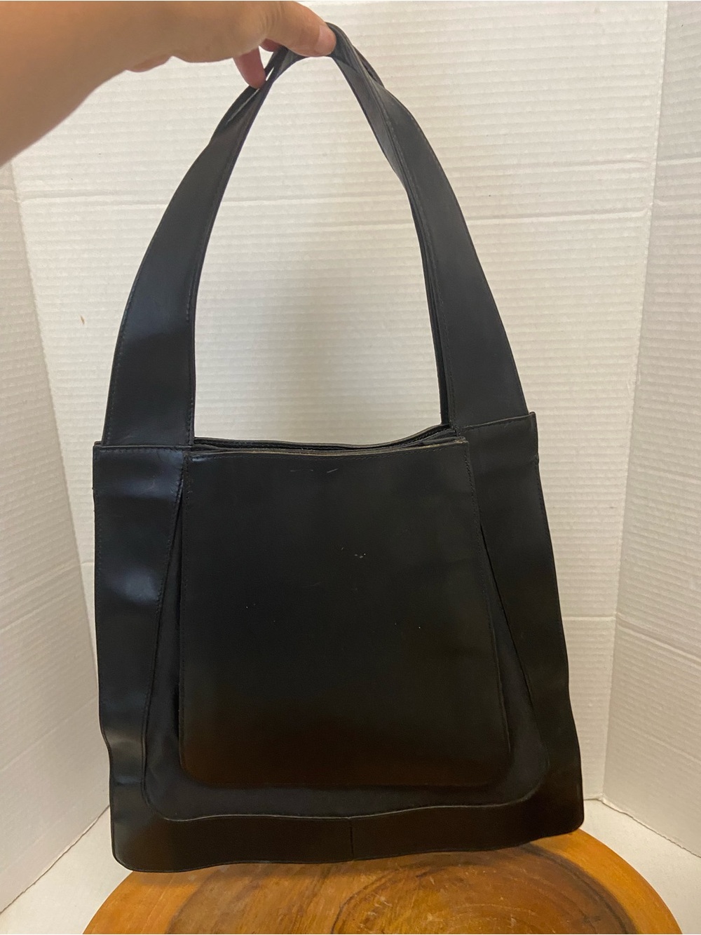 Ply New York Flat Leather Shoulder Tote Bag